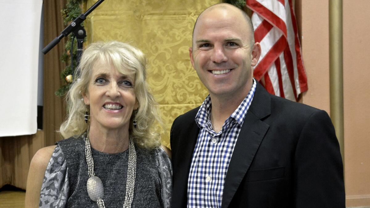 Brenda Burroughs, who serves on the BCC board, with Supt. Matt Hill who represented the Burbank Unified School District, were named 2018 Spirit of Giving honorees.