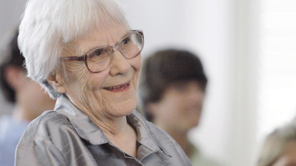 Harper Lee at a 2007 ceremony honoring four new members of the Alabama Academy of Honor in Montgomery, Ala.
