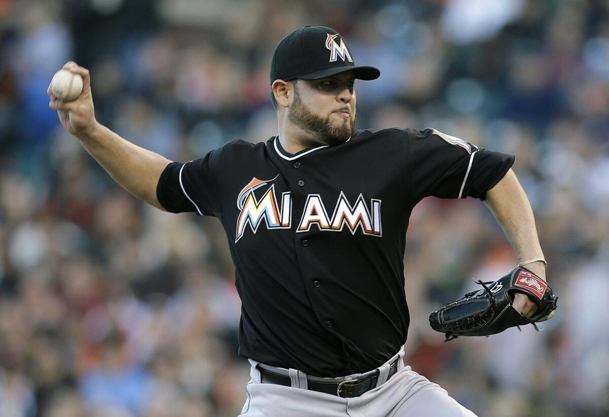 Ricky Nolasco went 5-8 with a 3.85 earned-run average this season with the Miami Marlins.