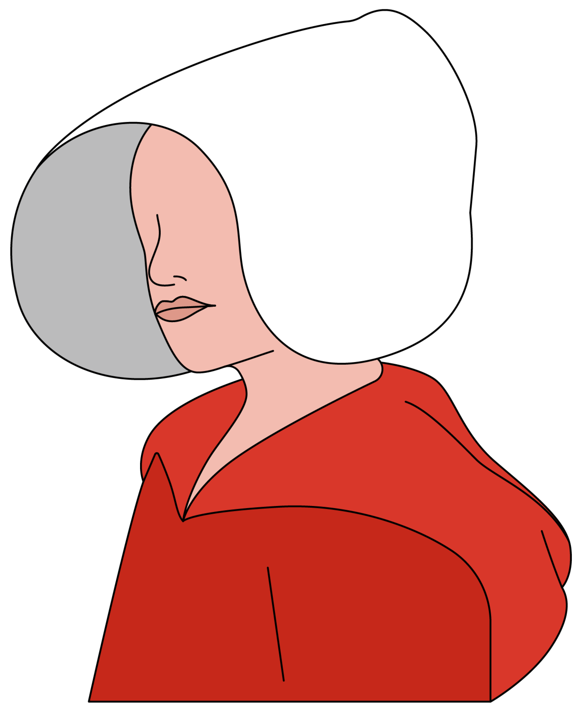 Illustration of a handmaid from "The Handmaids Tale"