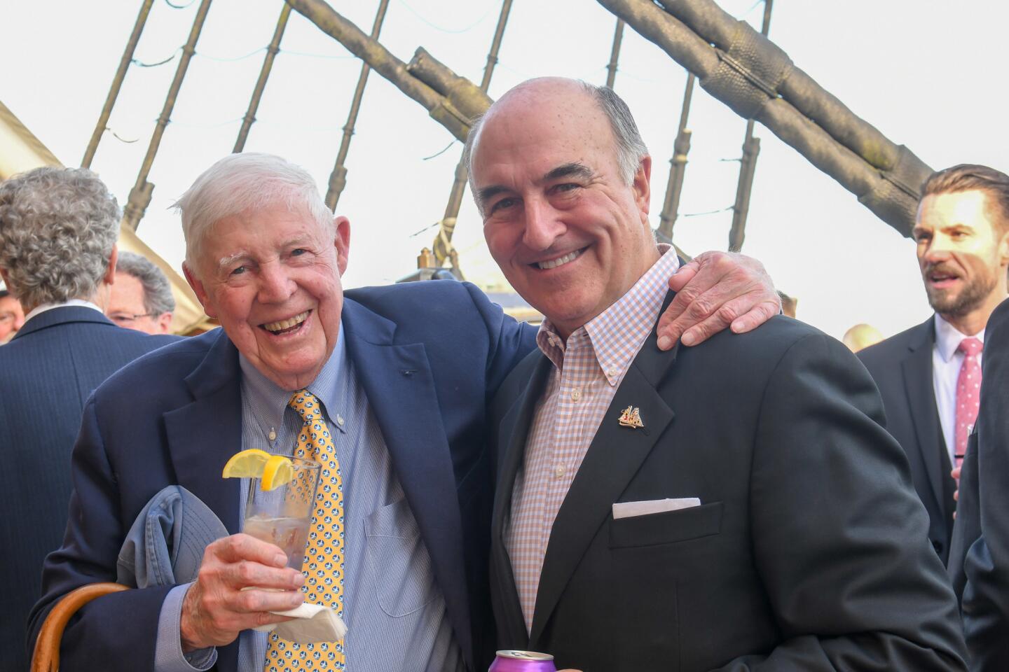 Truman Semans and Mike Gill attended Historic Ships' Captain's Jubilee on board the USS Constellation.