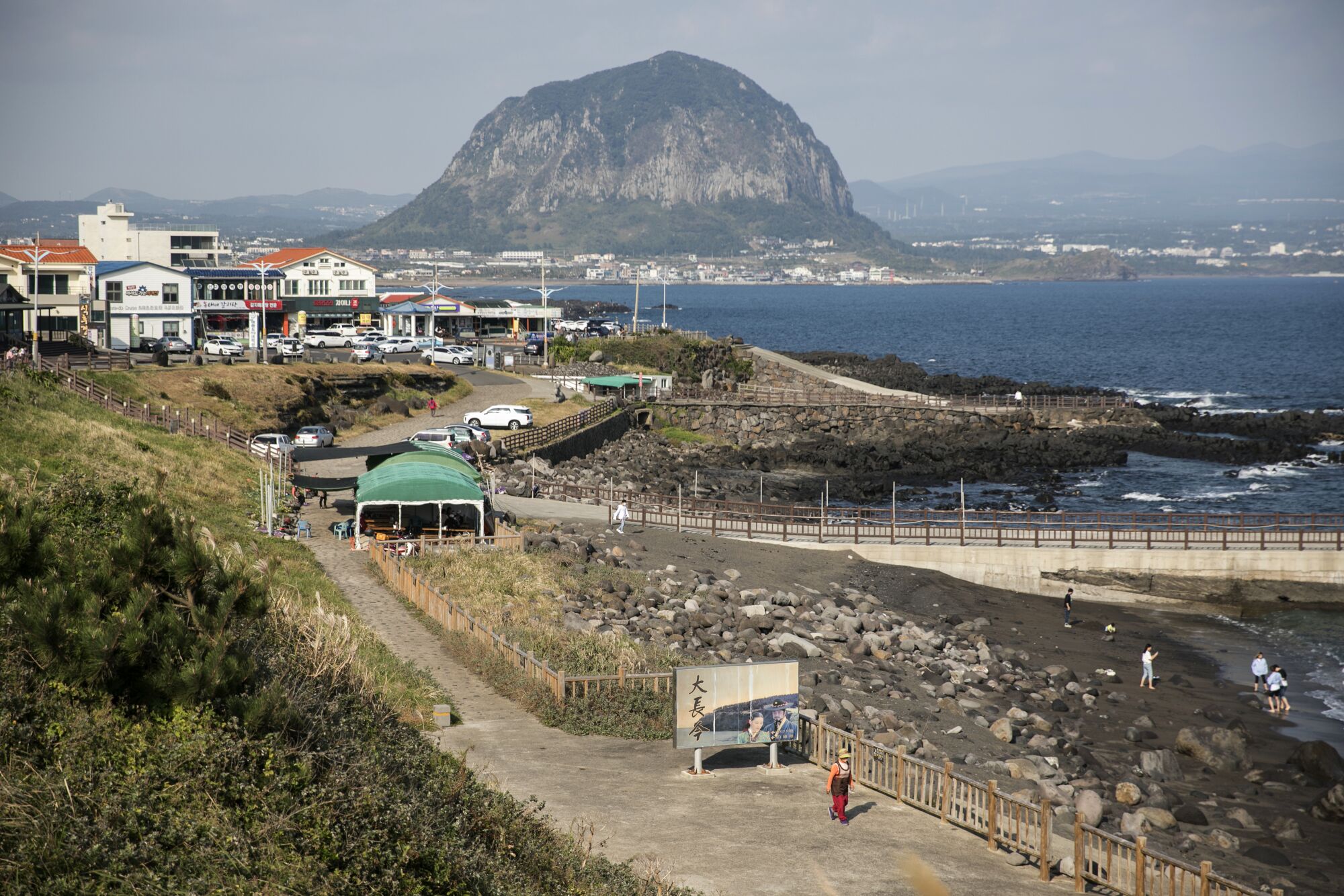 A coastal view of Jeju Island, South Korea. 