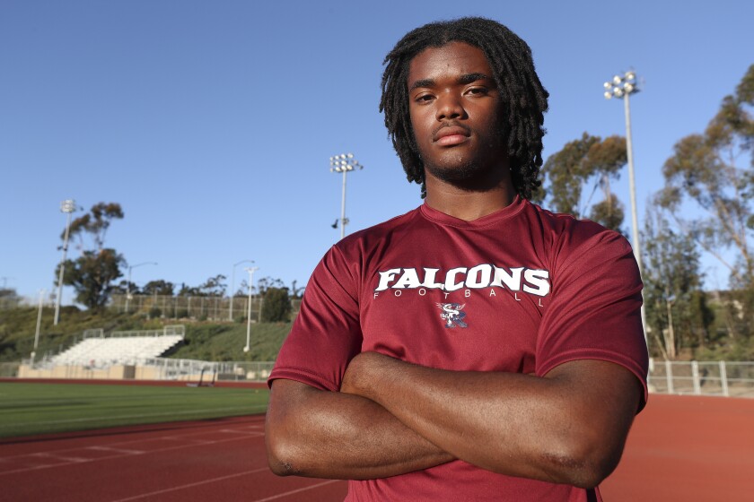 Josh Boamah added football to soccer, track and tuba. The Scripps Ranch senior hopes to attend West Point but is open to other college opportunities.