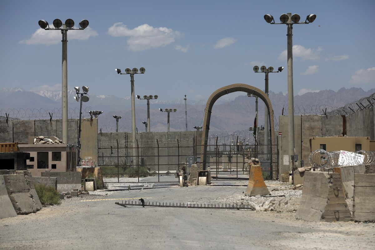 Gate at Bagram Airfield in Afghanistan
