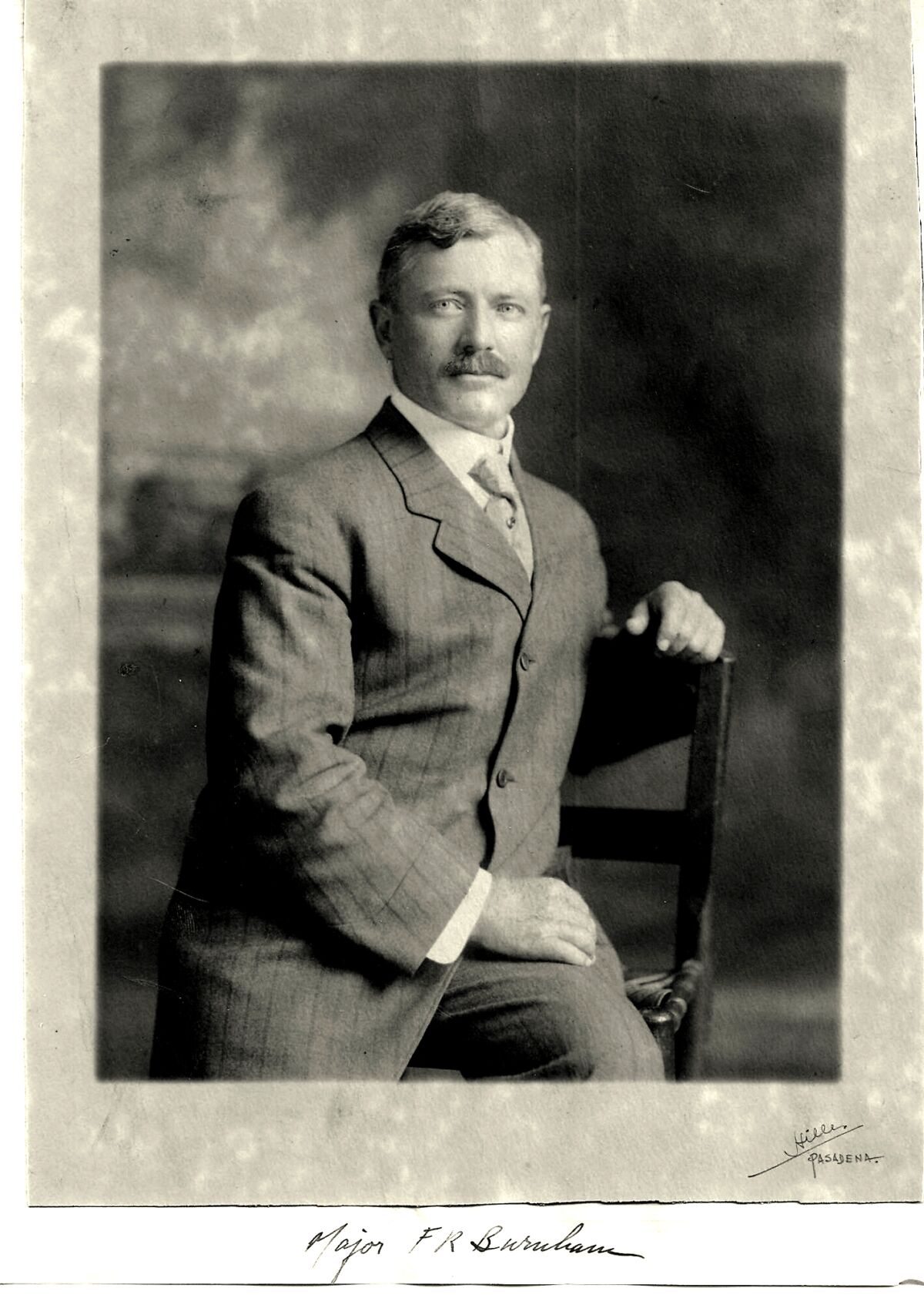Frederick Russell Burnham in Pasadena circa 1910.