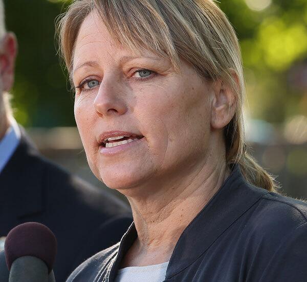 Suzan Murray, Smithsonian National Zoological Park chief veterinarian, talks with reporters Monday at the Washington zoo about the death of an infant giant panda cub.