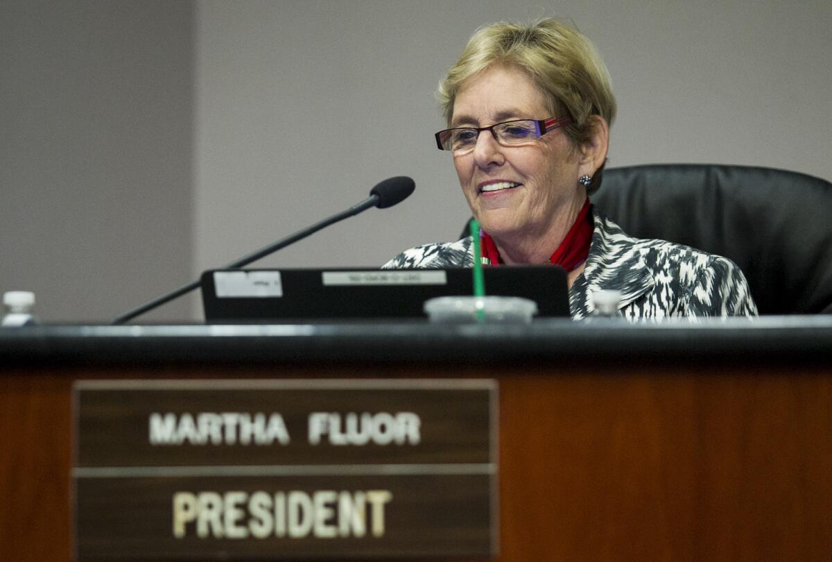 Martha Fluor was appointed the president during the Newport-Mesa Unified School District board meeting on Tuesday.