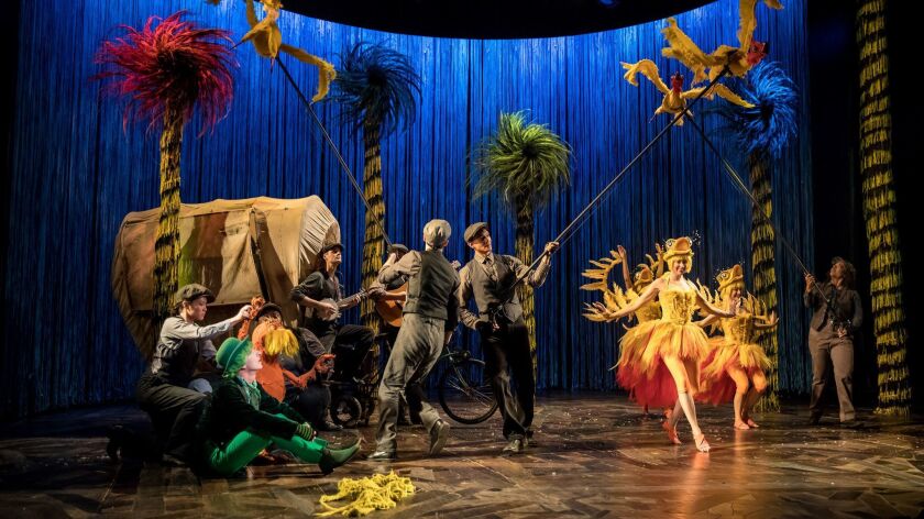 A scene from "Dr. Seuss's The Lorax," now in performances at the Old Globe Theatre.