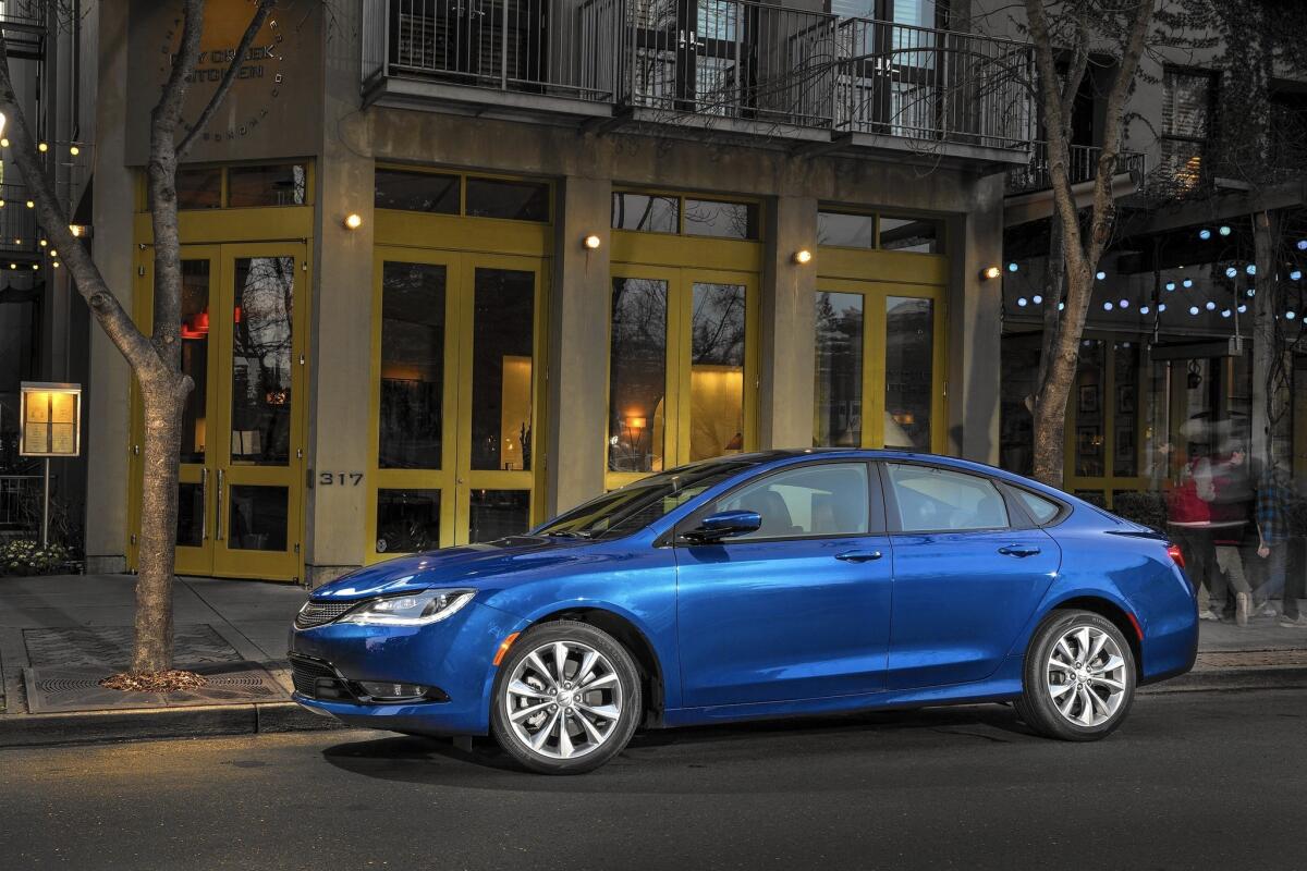 The 2015 Chrysler 200 will parallel park a car with the driver controlling only the gas and brake. Above, the 2015 Chrysler 200S.