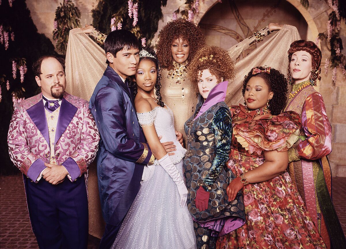 A portrait of the cast of "Cinderella" in costume