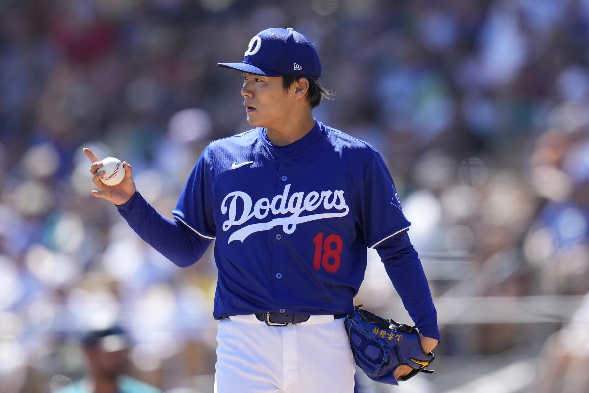 Dodgers pitcher Yoshinobu Yamamoto made his final spring training start on Wednesday, giving up four runs and eight hits.
