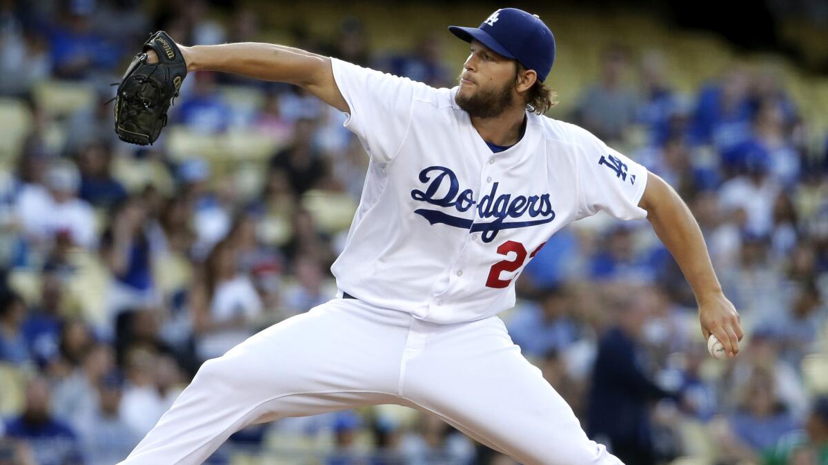 Dodgers starter Clayton Kershaw struck out 13 batters in pitching a shutout against the Phillies on Wednesday night.