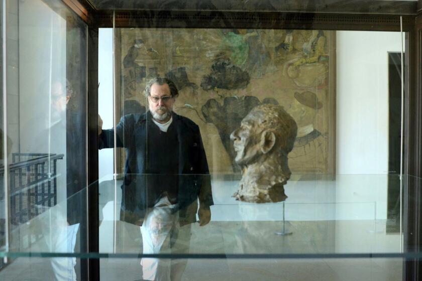 Julian Schnabel at the Orsay museum in Paris for his exhibition, '' Orsay seen by Schnabel,'' Oct. 8, 2018. Credit: Stephanie Cornfield / For The Times