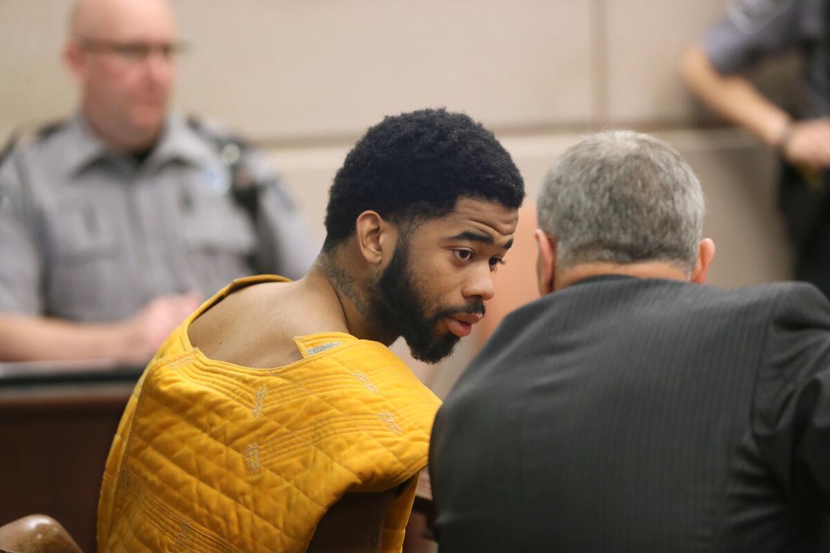 Dominique Heaggan-Brown appears in Milwaukee County Circuit Court on Oct. 26 in Milwaukee.