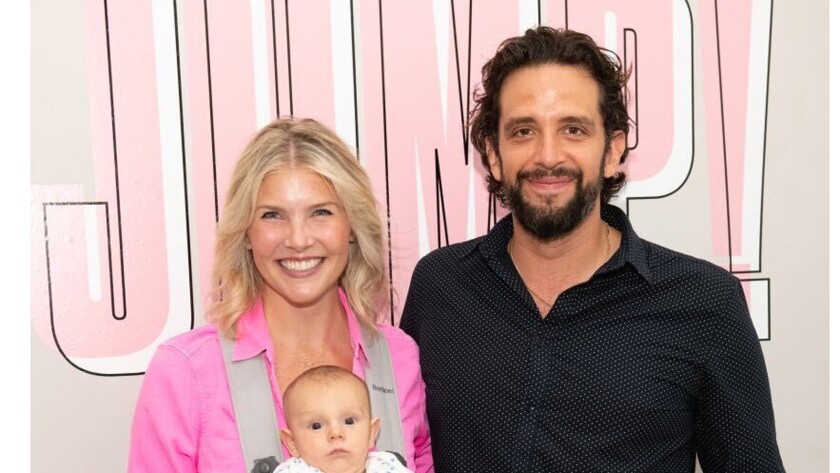 Broadway actor Nick Cordero with his wife, Amanda Kloots, and their son, Elvis.
