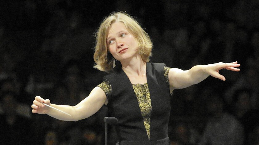 Mirga Gražinytė-Tyla, seen conducting the Los Angeles Philharmonic at the Hollywood Bowl in August, demonstrated how remarkably her star is rising in 2015.