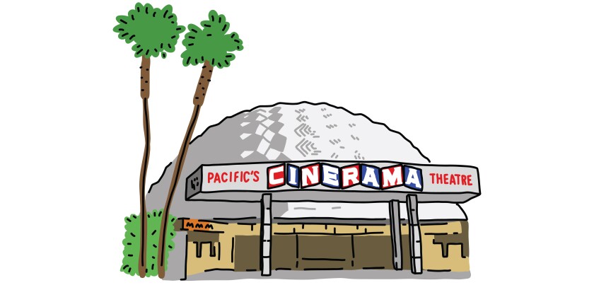 Ilustración de la cúpula Cinerama