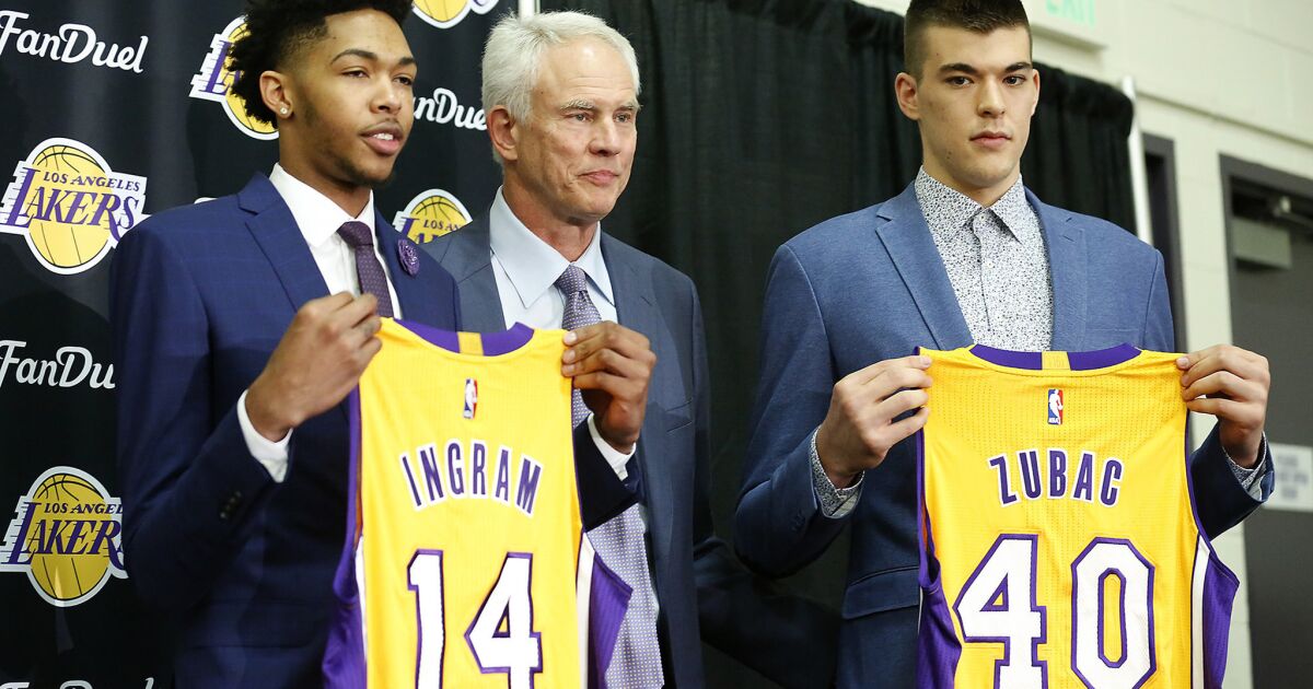 Lakers introduce draft picks Brandon Ingram and Ivica Zubac Los