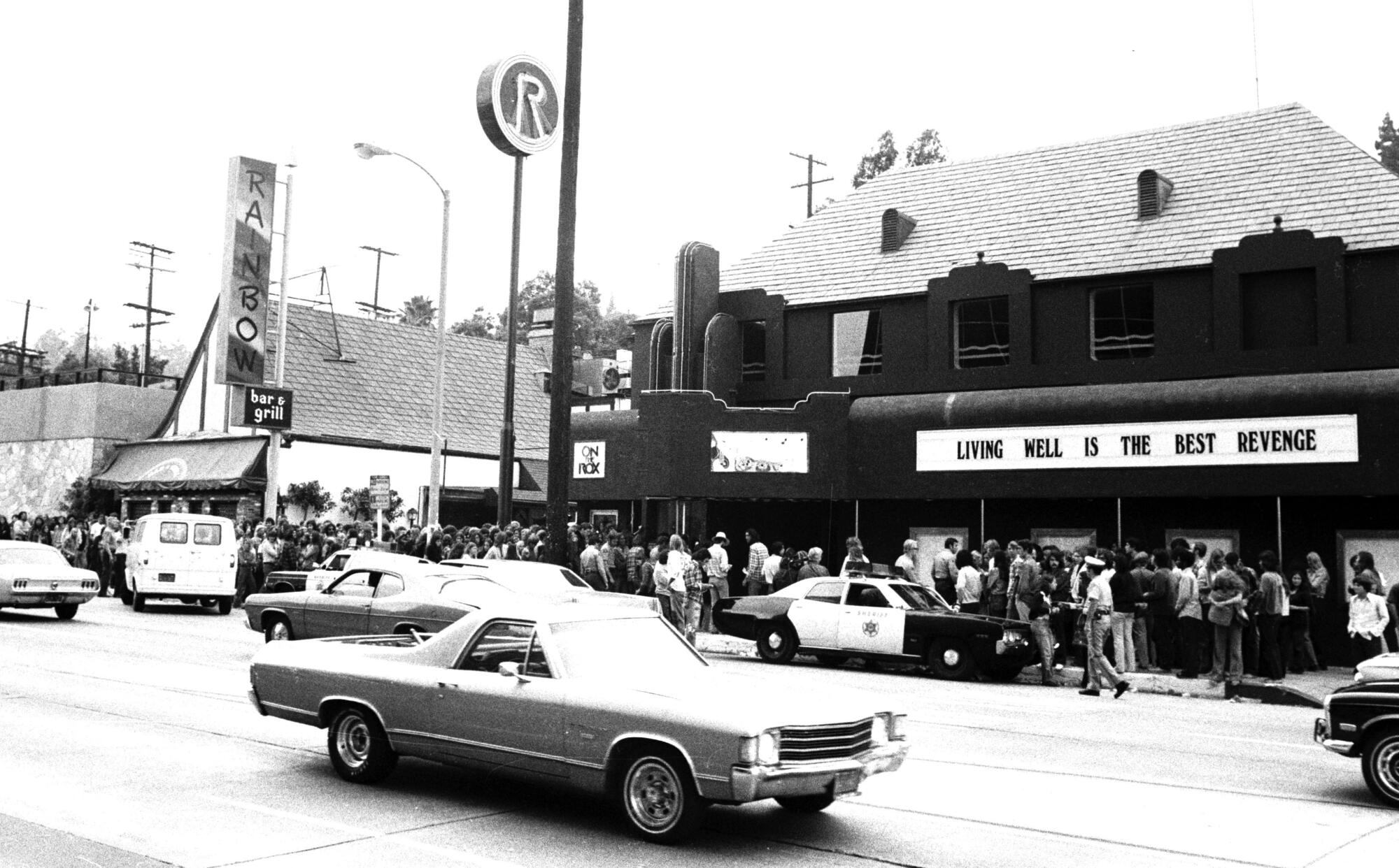The Roxy Theatre on Sunset Boulevard in 1973.