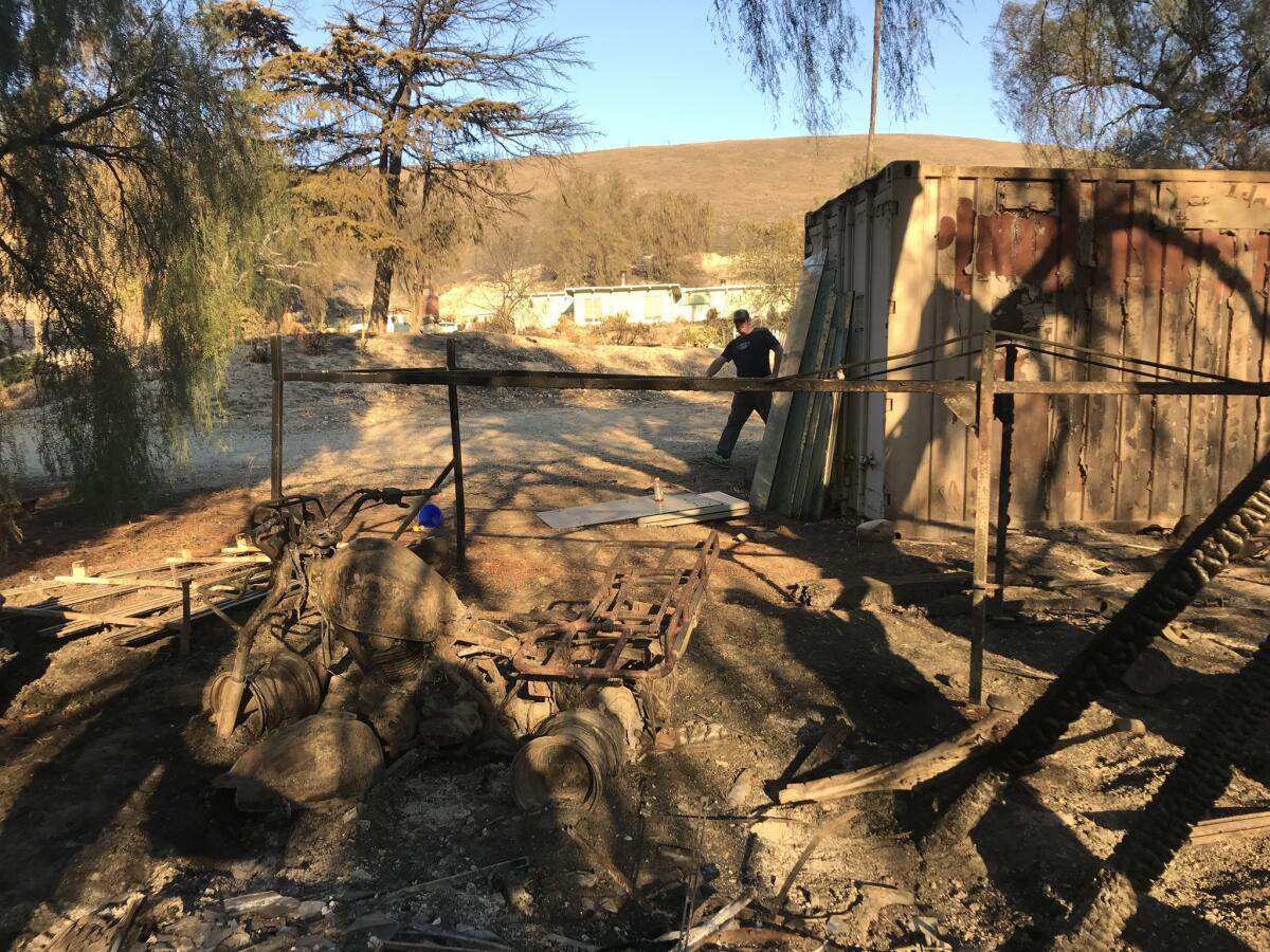 A burned residential area of Thousand Oaks.