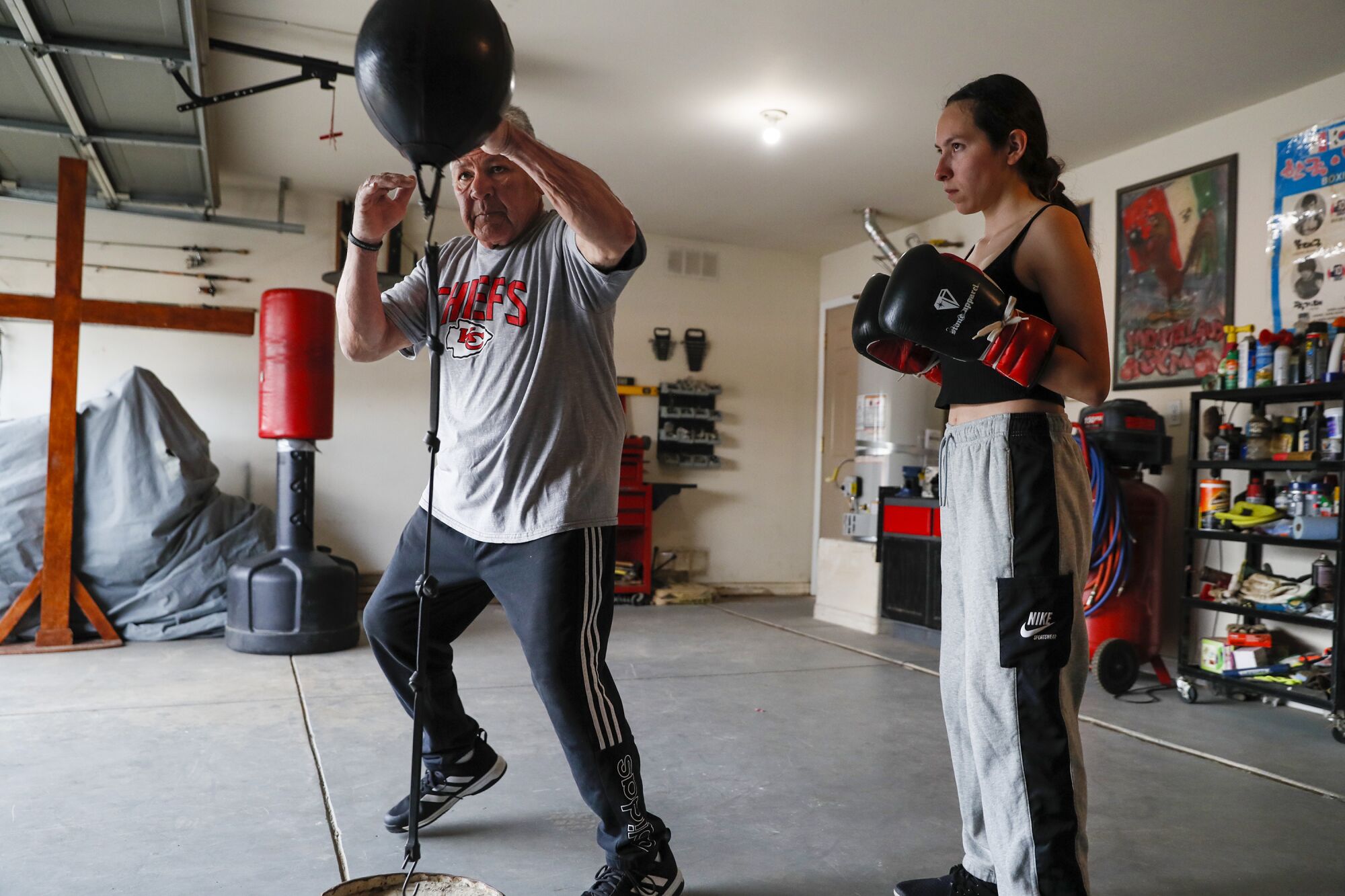 Gonzalo Montellano, 65, helps young fighters learn the sport, but won't train them to compete.