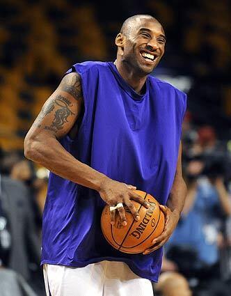 Kobe laughs
