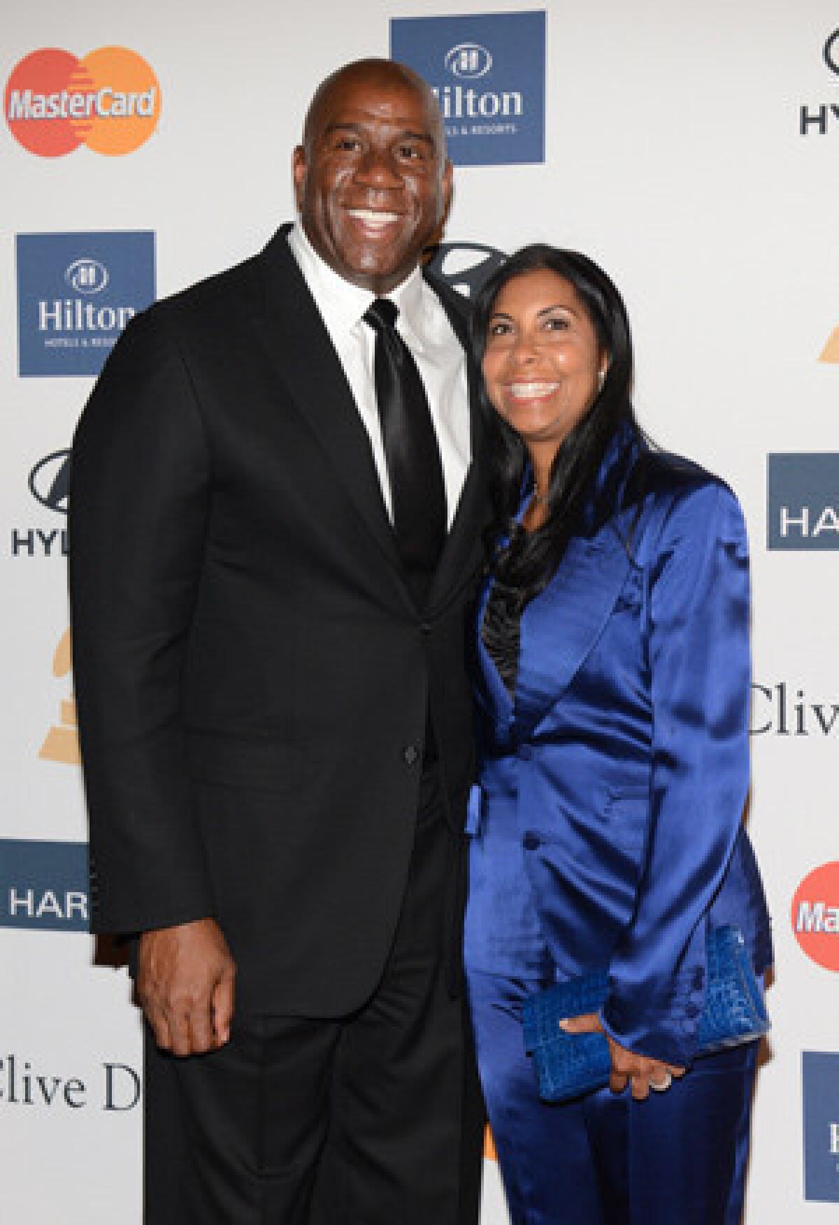 Magic Johnson and his wife Cookie.