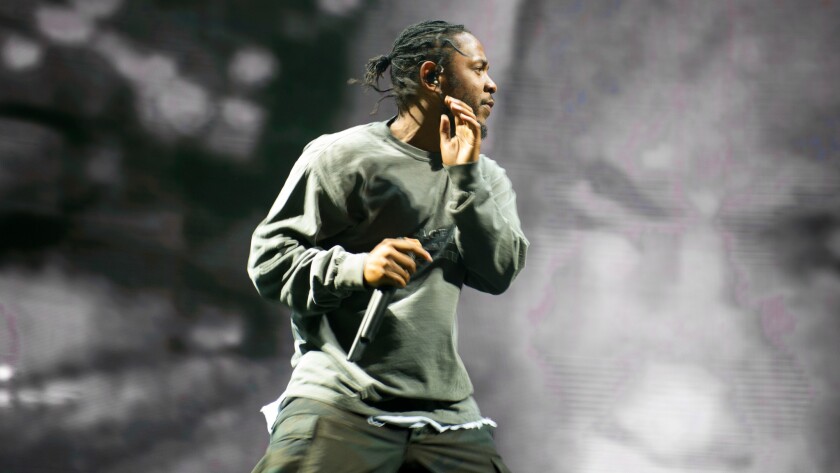 Kendrick Lamar performs Saturday night at FYF Fest at Exposition Park.