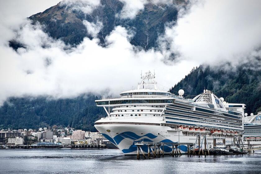 Star Princess in Alaska. Cruise ships will be plentiful in Alaska this summer, leading to lower prices on some fares. Above, Ruby Princess docks at Ketchikan. It will be among seven Princess Cruises ships in the region this summer as the line celebrates its 50th anniversary in Alaska. credit: Princess Cruises.