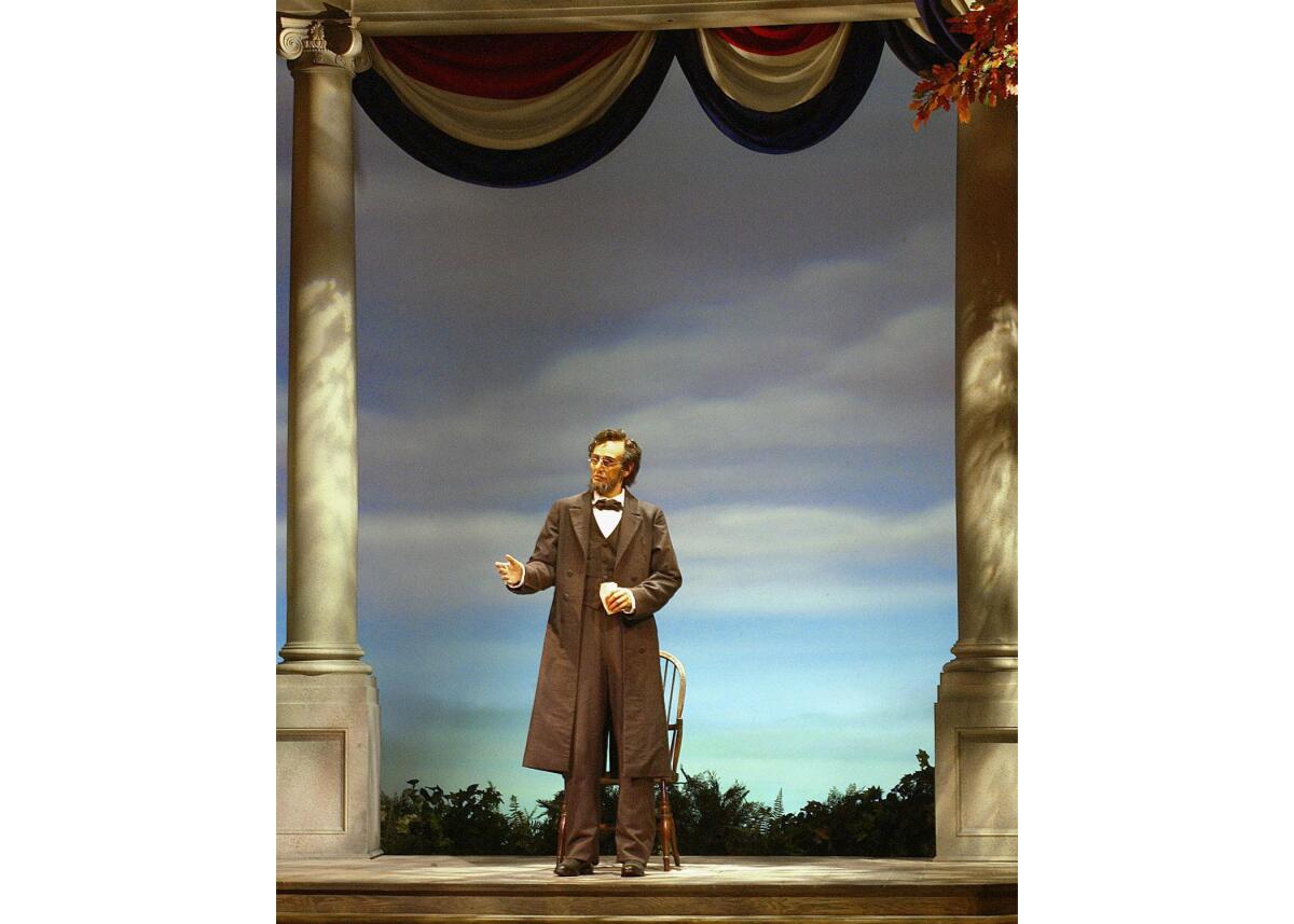 Mr. Lincoln in "Great Moments With Mr. Lincoln" at Disneyland in Anaheim.