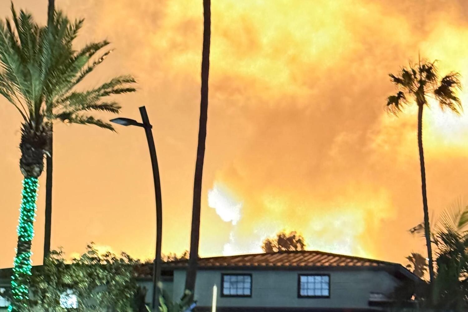 Explosion at an El Segundo refinery, possibly the Chevron facility, on Thursday Oct. 2, 2025.