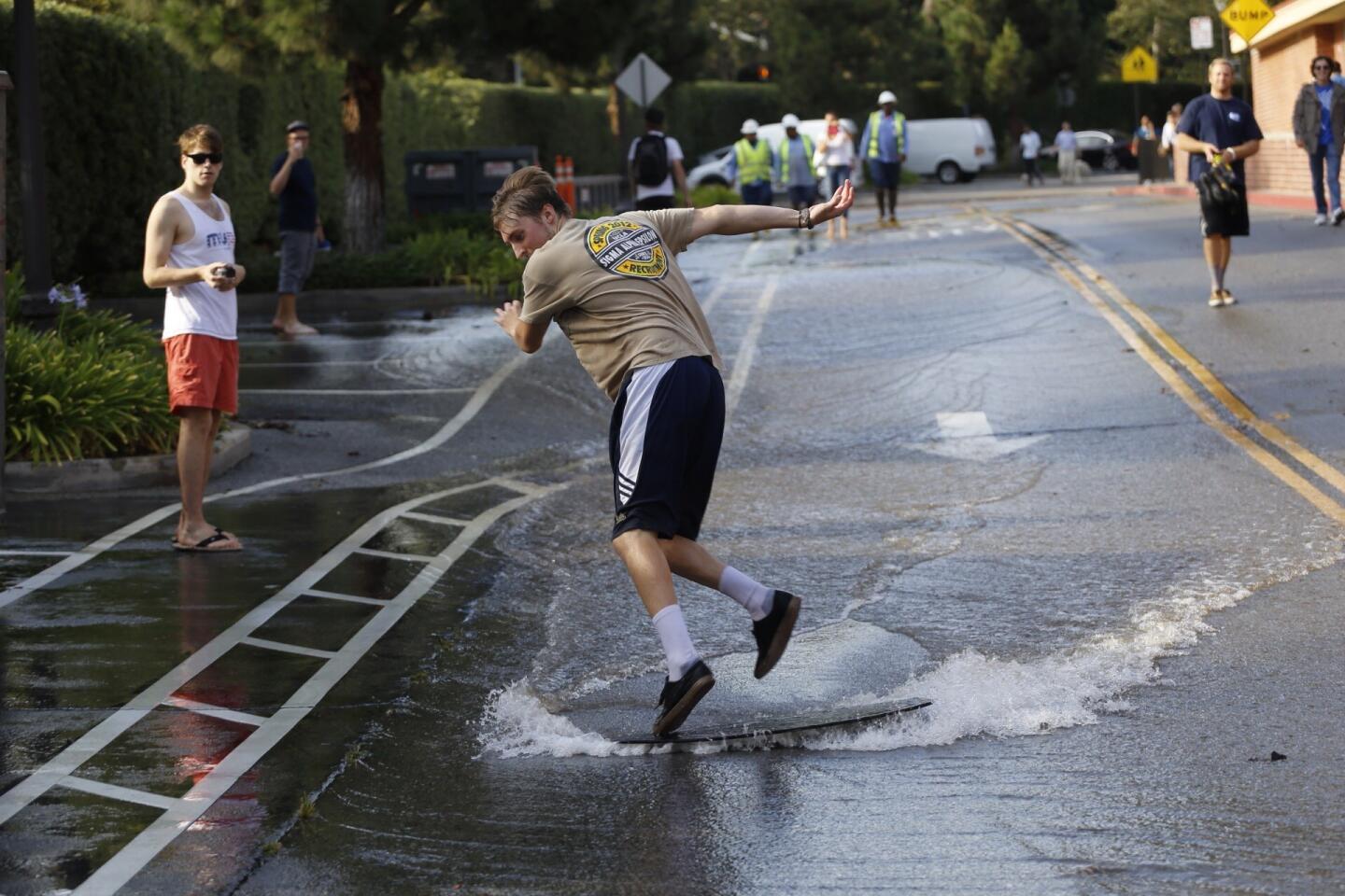 Water main break near UCLA