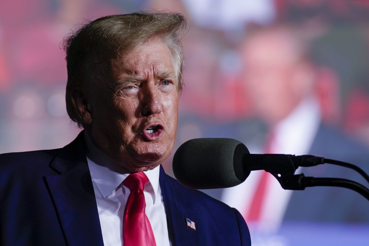 El expresidente estadounidense Donald Trump en un evento en Waukesha, Wisconsin, el 5 de agosto del 2022.