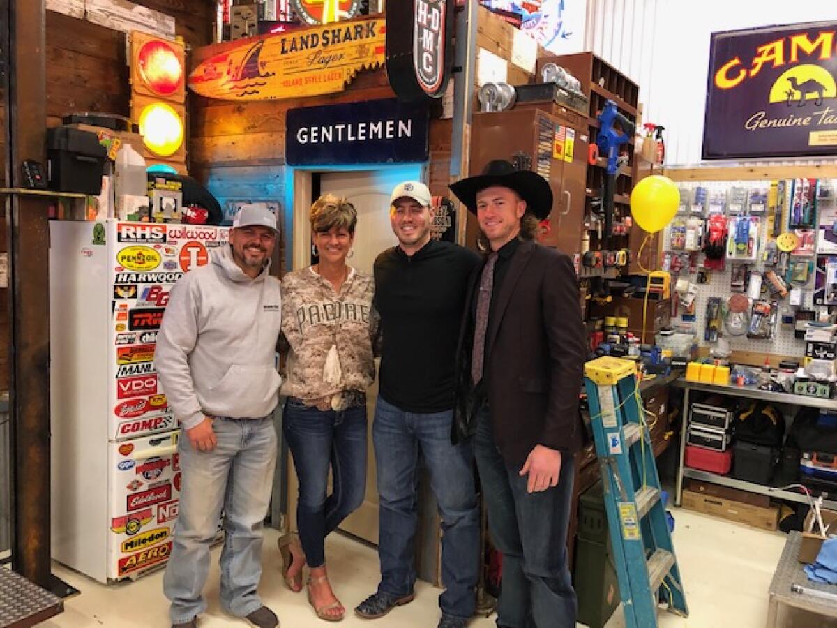 Chris Paddack and his family dressed as cowboys