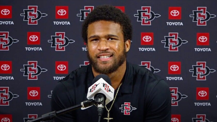 San Diego State senior safety Tariq Thompson earned all-Mountain West honors for the fourth straight season.