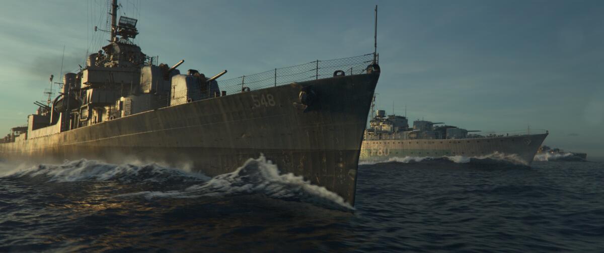 The WWII film "Greyhound" recreates the ocean battle of the Atlantic. 