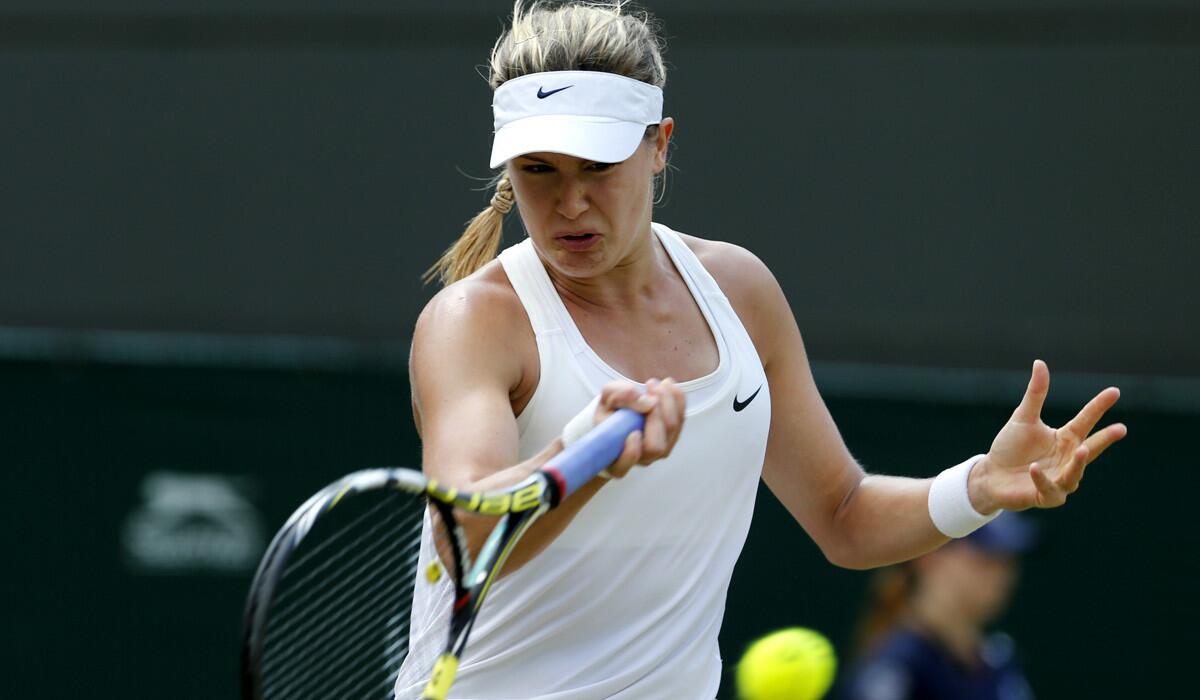 Eugenie Bouchard, a former junior champion at Wimbledon, has risen from No. 66 in the world at this time last year to No. 8.