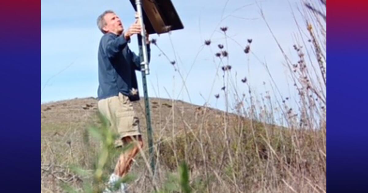 Irvine police seek man they say is breaking wildfire-detection equipment Irvine police seek man they say is breaking wildfire-detection equipment