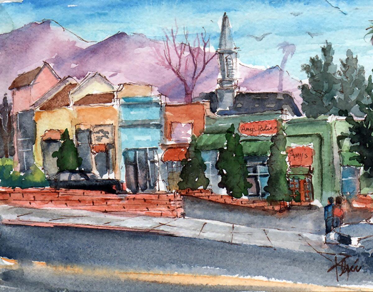 Keni "Arts" Davis, Triangle Square, 2018, watercolor