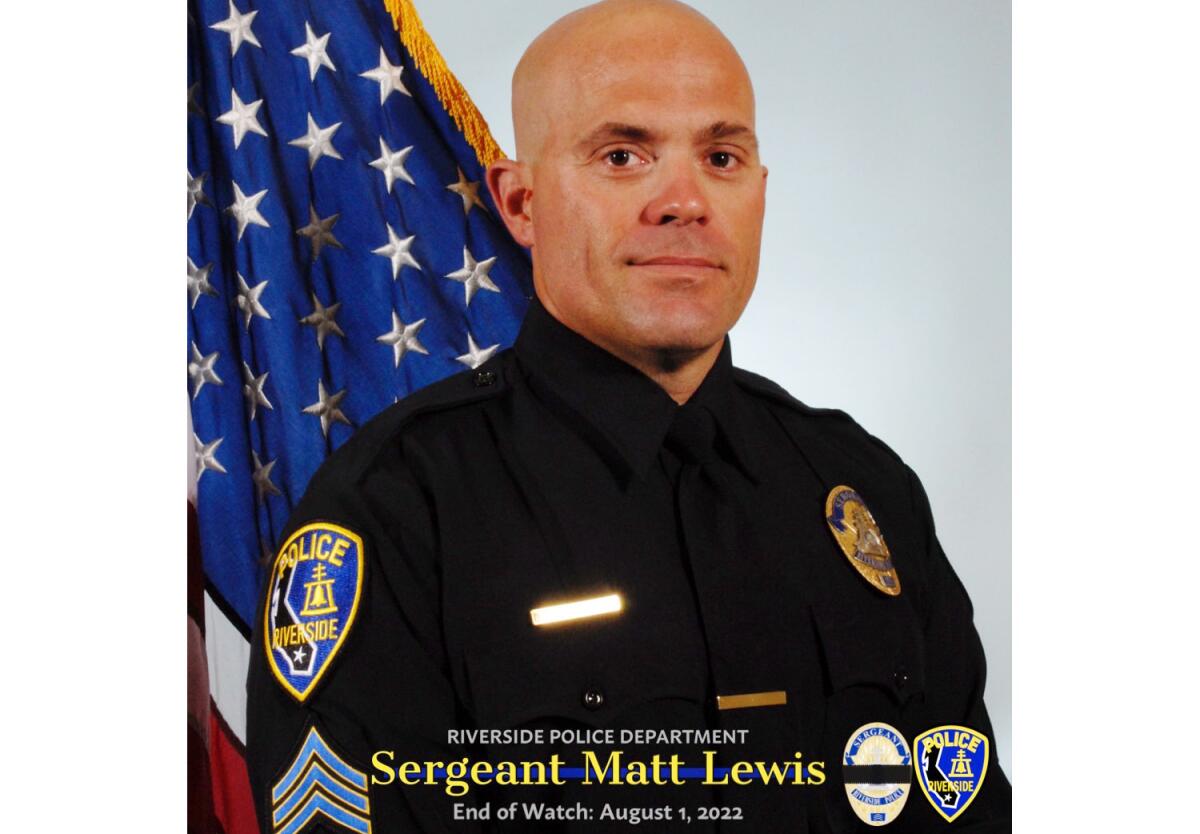 A photo of Riverside Police Sgt. Matt Lewis