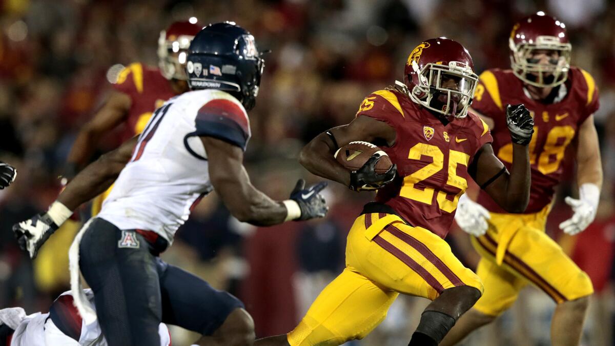 USC freshman running back Ronald Jones II has rushed for 771 yards this season and six touchdowns this season.
