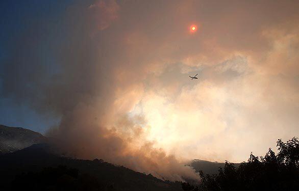 Wind-driven blaze in Santa Barbara