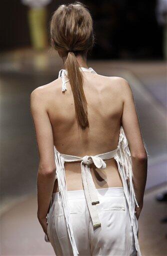 A model displays a creation for Celine Fall-Winter 2010/2011 ready