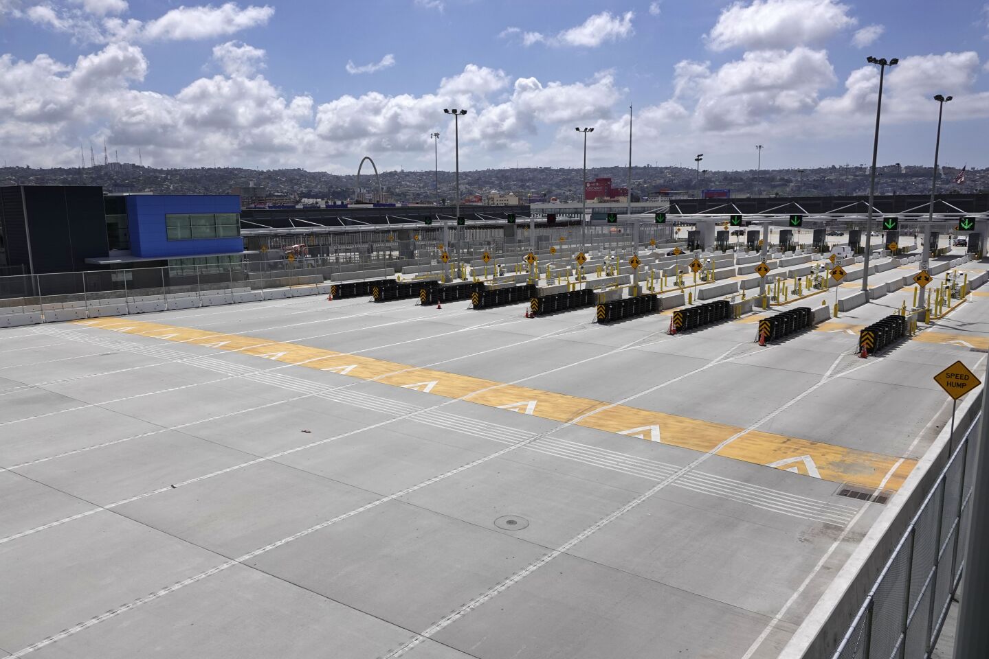The southbound San Ysidro Port of Entry for vehicles, one of the busiest in the world, had light traffic on March 29, 2020.
