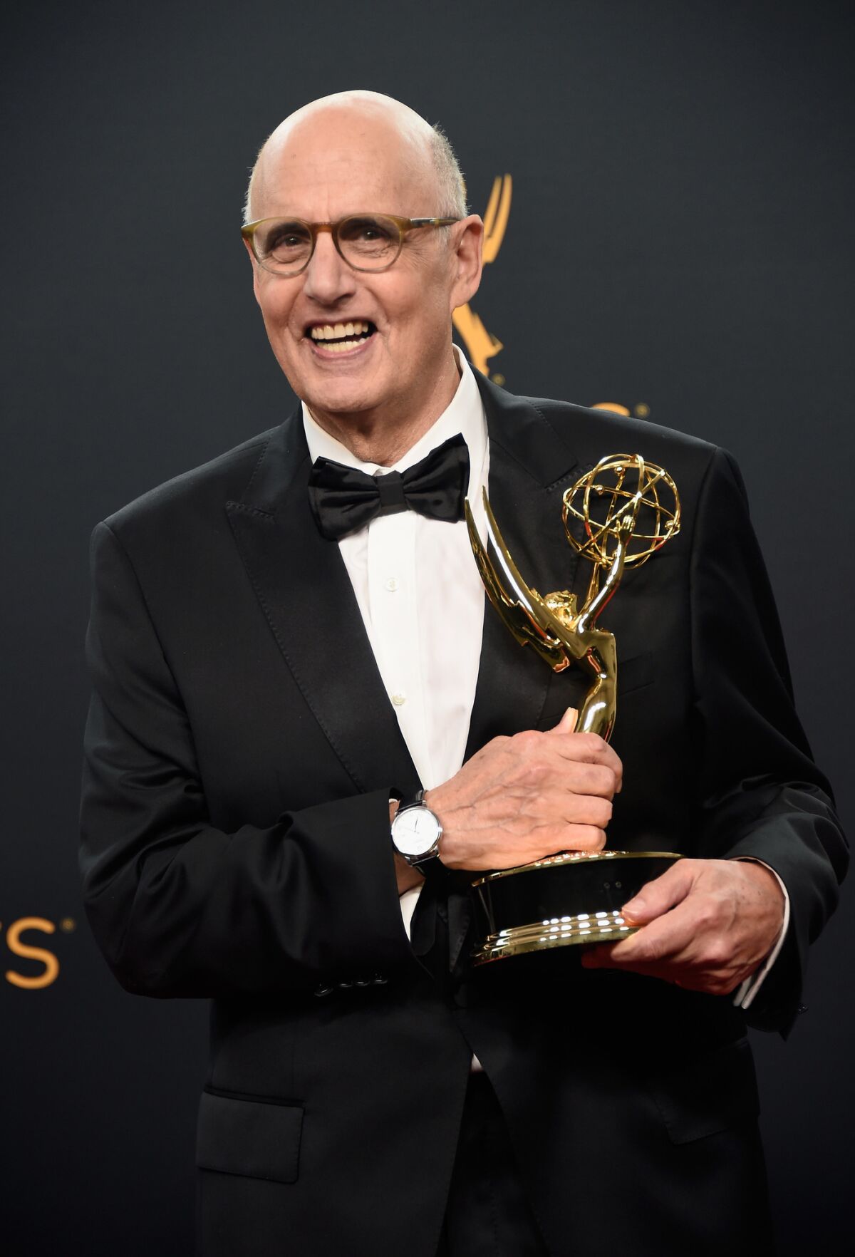 Actor Jeffrey Tambor, winner of Best Actor in a Comedy Series for 'Transparent', poses in the press room during the 68th Emmy Awards at Microsoft Theater.