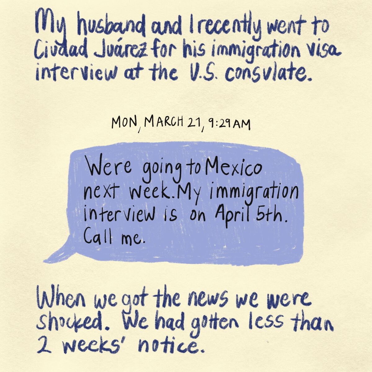 "My husband and I recently went to cuidad Jaurez for his immigration visa interview at the U.S. consulate"