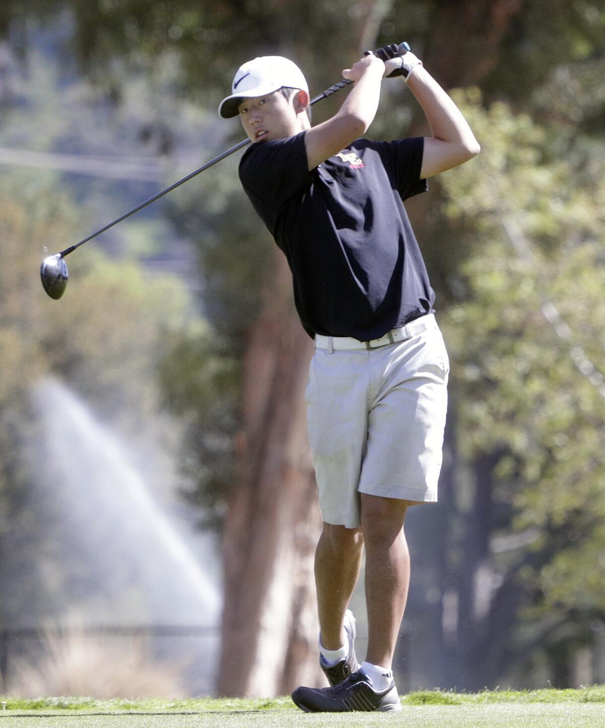 Caleb Suh is a key player this season for the La Cañada High boys' golf team.