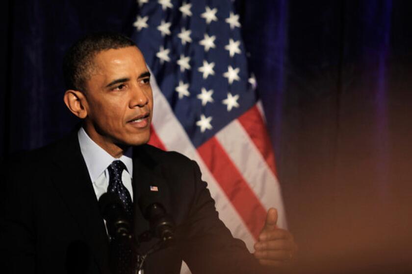 President Obama delivers remarks at the Organizing for Action dinner at the St. Regis Hotel in Washington.
