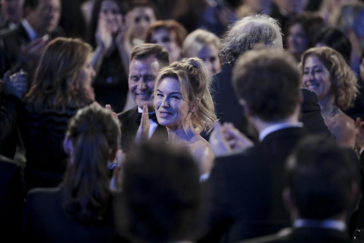 Lead actress winner Renée Zellweger at the SAG Awards.