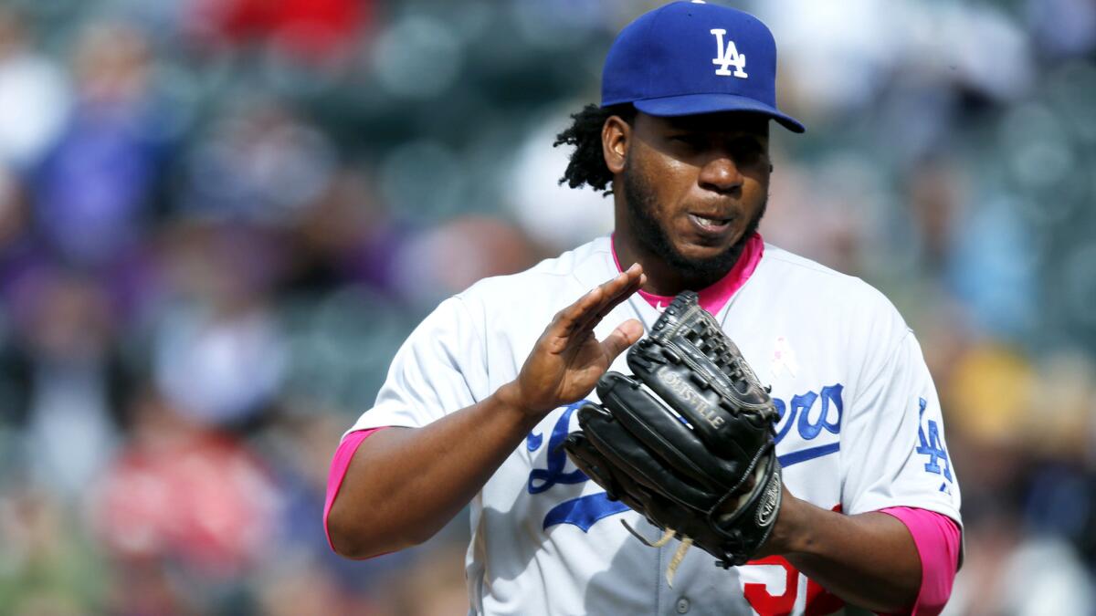 Reliever Pedro Baez is recalled by the Dodgers after getting some rest in the minor leagues.